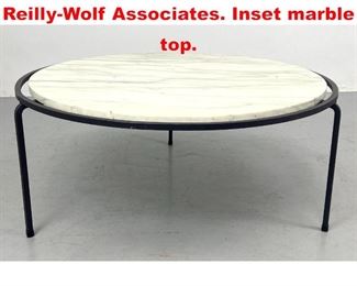 Lot 124 Allan Gould coffee table for ReillyWolf Associates. Inset marble top. 