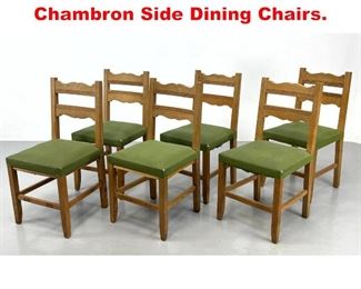 Lot 130 Set 6 Guillerme et Chambron Side Dining Chairs.