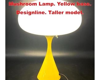 Lot 199 Contemporary Stemlite Mushroom Lamp. Yellow base. Designline. Taller model. 
