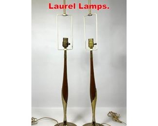 Lot 206 Pair of Mid Century Modern Laurel Lamps. 