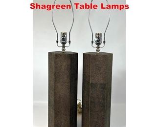 Lot 280 Pair Contemporary Faux Shagreen Table Lamps