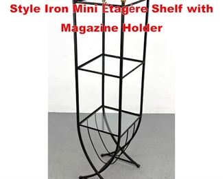 Lot 286 1950s Frederic Weinberg Style Iron Mini Etagere Shelf with Magazine Holder