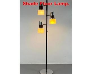 Lot 304 Mid Century Modern 3 Shade Floor Lamp. 