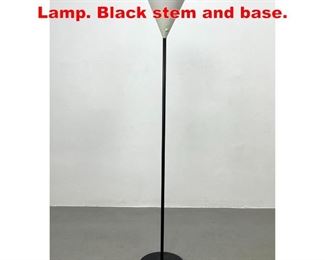 Lot 305 Cone Shade Torchiere Floor Lamp. Black stem and base. 
