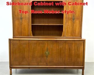 Lot 307 Mid Century Modern Sideboard Cabinet with Cabinet Top. Rom Weber style. 