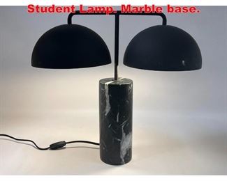 Lot 309 Modernist Double Dome Student Lamp. Marble base.