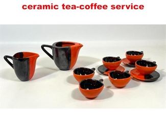 Lot 313 French Luc Vallaruis ceramic teacoffee service