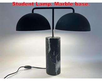 Lot 316 Modernist Double Dome Student Lamp. Marble base.