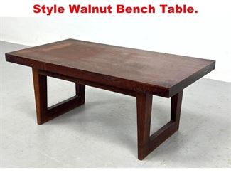 Lot 318 1950s Glenn of California Style Walnut Bench Table. 
