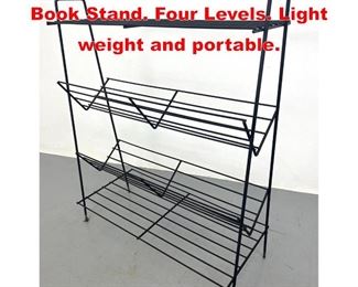 Lot 332 Modernist Metal Rod Frame Book Stand. Four Levels. Light weight and portable. 