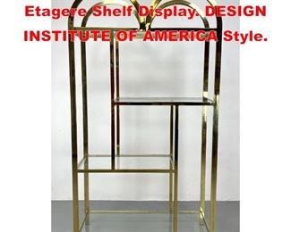 Lot 350 Decorator Arched Top Etagere Shelf Display. DESIGN INSTITUTE OF AMERICA Style. 