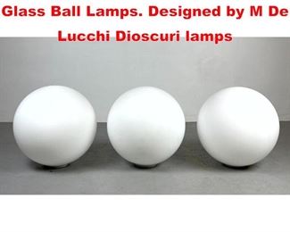 Lot 378 Set of three Artemide Glass Ball Lamps. Designed by M De Lucchi Dioscuri lamps
