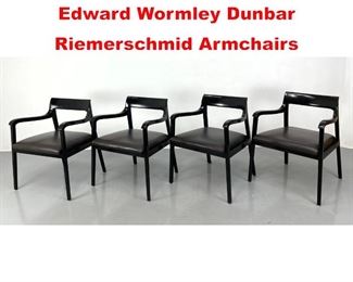 Lot 390 Set 4 Arm Chairs. Style of Edward Wormley Dunbar Riemerschmid Armchairs