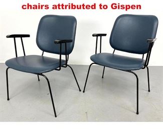 Lot 403 Pair Dutch Modernist chairs attributed to Gispen