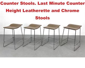 Lot 407 Set 4 Steelcase Coalesse Counter Stools. Last Minute Counter Height Leatherette and Chrome Stools