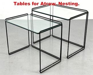 Lot 417 2pcs Max Sauze Isoceles Tables for Atrow. Nesting. 