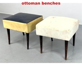 Lot 423 2pc 1950 s Italian small ottoman benches