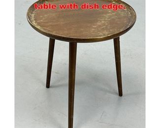 Lot 430 Selig Denmark round side table with dish edge. 