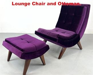 Lot 470 Italian Modern Style Lounge Chair and Ottoman.