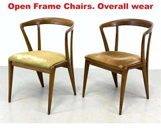 Lot 488 Pr BERTHA SCHAEFFER Open Frame Chairs. Overall wear