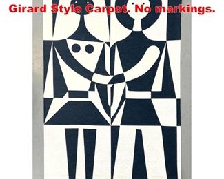 Lot 518 Contemporary Alexander Girard Style Carpet. No markings.