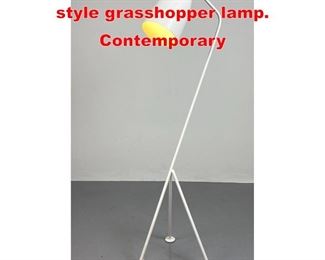 Lot 521 White Greta Grossman style grasshopper lamp. Contemporary