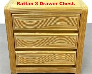 Lot 523 French Style Pencil Reed Rattan 3 Drawer Chest. 