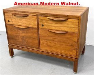 Lot 529 Jens Risom Office Cabinet. American Modern Walnut. 