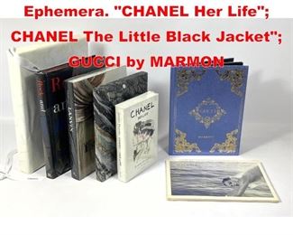 Lot 565 7pc Couture Designer Ephemera. CHANEL Her Life CHANEL The Little Black Jacket GUCCI by MARMON