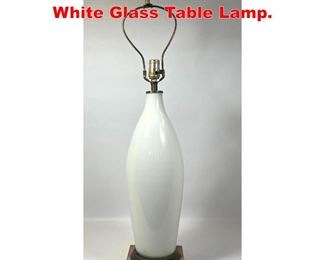 Lot 582 Modernist Italian Style White Glass Table Lamp. 