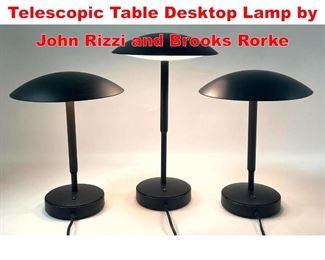 Lot 586 Three Modern Knoll Telescopic Table Desktop Lamp by John Rizzi and Brooks Rorke