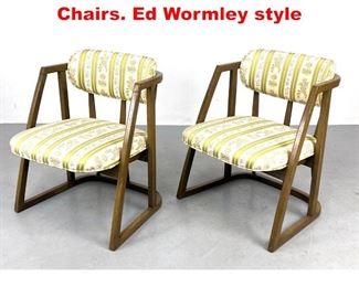 Lot 623 Pair Unique Design Arm Chairs. Ed Wormley style