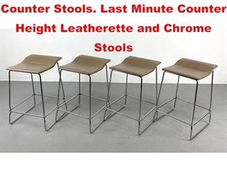 Lot 626 Set 4 Steelcase Coalesse Counter Stools. Last Minute Counter Height Leatherette and Chrome Stools