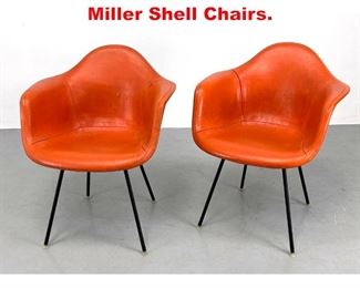 Lot 629 Pair Eames for Herman Miller Shell Chairs. 
