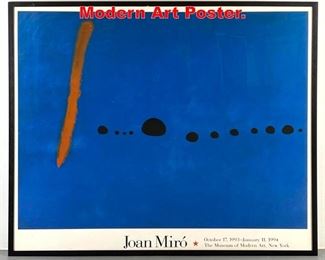 Lot 635 Joan Miro 1993 Museum of Modern Art Poster. 