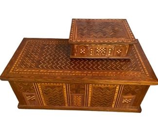Small and large inlaid chest 
