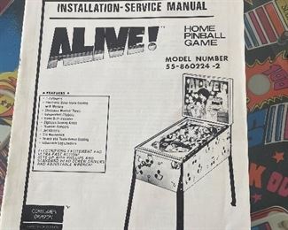 Original manual for pinball machine