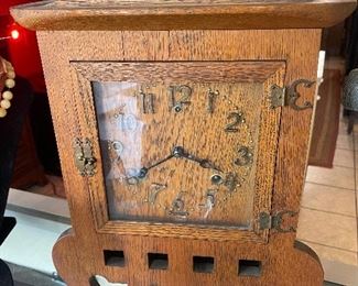 AN ANTIQUE OAK DESK CLOCK ONLY $75.00! 