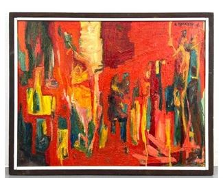 Lot 747 George Maddison Abstract Painting on Canvas