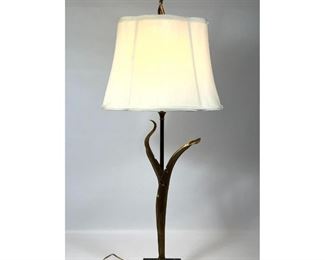 Lot 761 Decorator Chapman Table Lamp. Brass and Marble.
