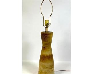 Lot 762 Mid Century Modern Mottled Drip Glaze Table Lamp.