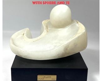 Lot 776 V.F.B. VICTORIA BLUMBERG Abstract Sculpture. Merfille Modernist Organic Form with sphere and te