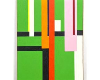 Lot 785 Ferren Geometric Abstract Painting on Canvas. BLINK. 