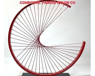 Lot 784 Abstract Modern Table Sculpture. Barbara Hepworth style. Painted plastic composite. Painted nylon co