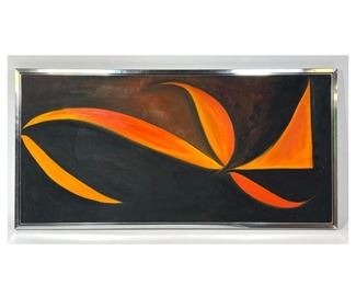 Lot 806 Mid Century Modern Abstract Acrylic on Canvas Painting on Canvas