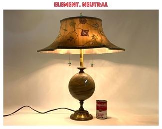 Lot 814 Artisan Studio Art Glass Table Lamp. SUSAN KINZIG Studio Designed. Hand Blown Glass Element. Neutral