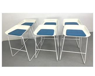 Lot 816 Set 6 Steelcase Turnstone scoop bar stools