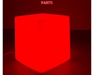 Lot 821 French Plastic Cube Lamp. Color Changing. Great Pool Side. Outdoor. Garden Party. 