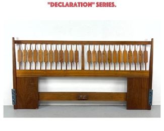 Lot 827 KIPP STEWART for DREXEL Walnut King or Queen Headboard. American Modern. Declaration Series. 