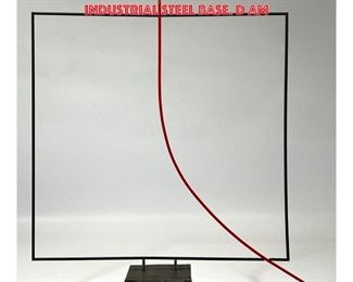 Lot 854 GEORGE D AMATO Modernist Abstract Square Sculpture. Minimalist design on industrial steel base. D AM